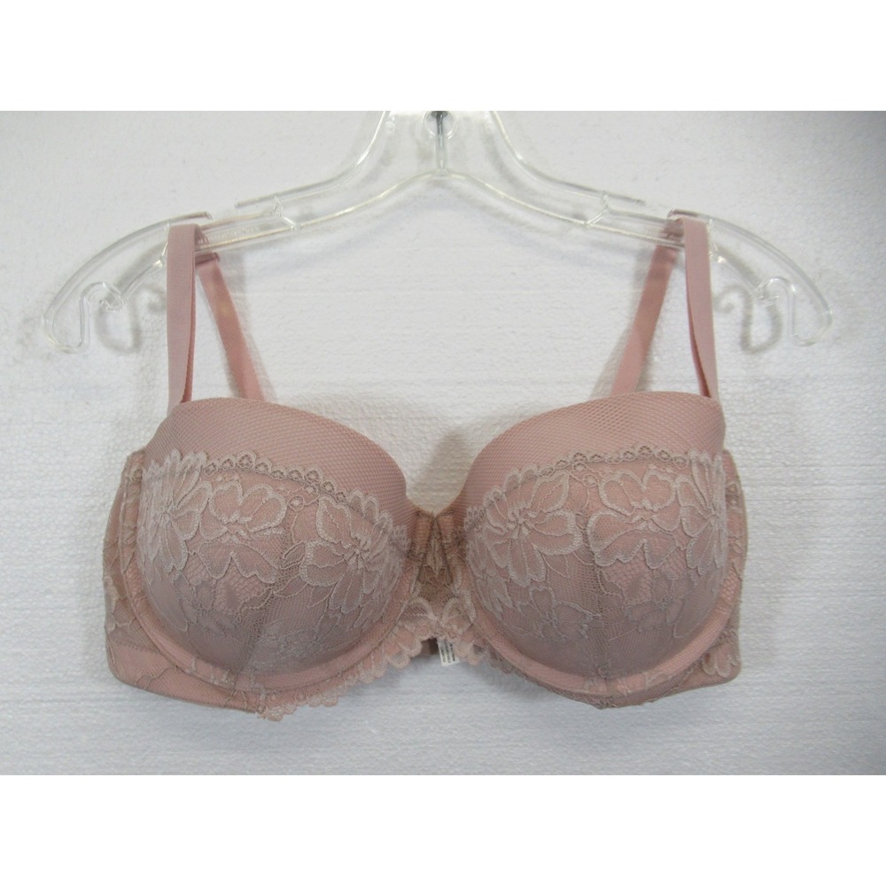 Maidenform Padded Push Up Multiway Bra 38DD Pink/Beige Underwire SE1102
